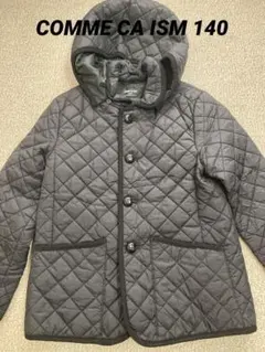 グレー キルティング フード付きコート140