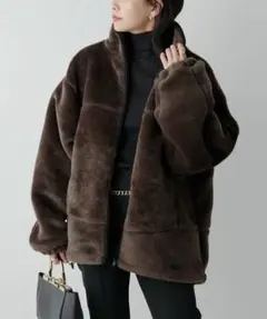 GALLARDAGALANTE ボアブルゾン　ブラウンFREE