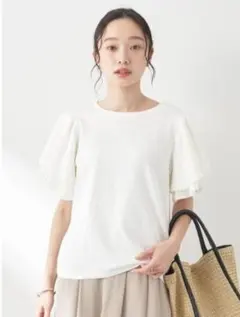 【新品未使用】アースミュージック＆エコロジー プリーツ袖 トップス