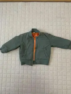 値下げMA-1風カーキ アウター110ジップアップジャケット