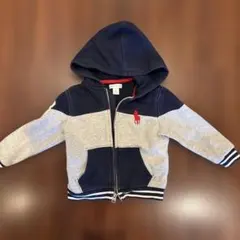 Ralph Lauren フード付きパーカー 24M ネイビー・グレー