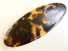 年代物 大きなべっ甲ブラウンカラー vintageヘアバレッタ 髪飾り