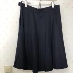 ダークネイビー ストライプ フレアスカート