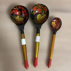 ロシア　スプーン　ホフロマ塗り　民芸　お土産