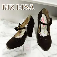極美品 LIZ LISA パンプス スカラップ レース リボン 22.5cm