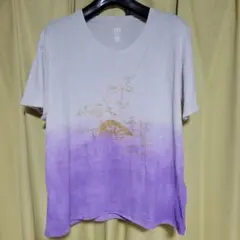 ユニクロ　UT　The Tale of Genji 　紫色グラデーションTシャツ