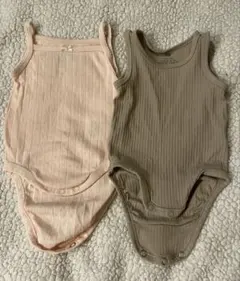 H&M ベビー ボディスーツ 2枚セット 60cm