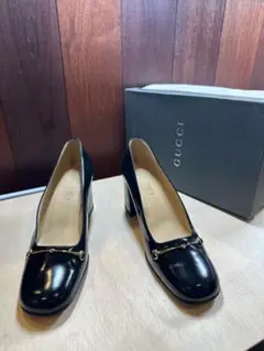 GUCCI パンプス 黒 エナメル 36C 箱付き