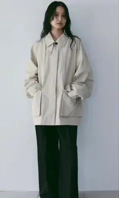 【タグ付き/未使用】anuke over half coat アイボリー　36 アンヌーク anuke Over Half Coat 36 アイボリー - メルカリ