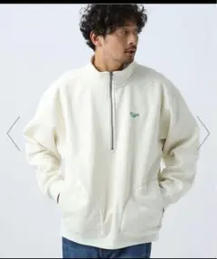 BAYFLOW 裏ボアハーフジッププルオーバー L