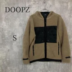 【DOOPZ】ドープス ボアジャケット フリース フード 切り替え ベージュ S