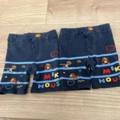 MIKI HOUSE ネイビー スパッツ 80cm 双子　2セット　レトロのサムネイル