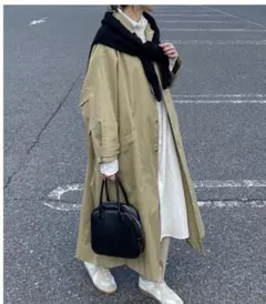 FASHIRU soutien collar coat -long