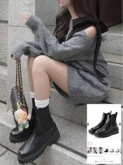 GRL 厚底サイドゴアレザーブーツのサムネイル
