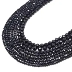 天然石 ブラックスピネル2.7mm 125粒 450 36 - メルカリ