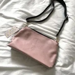 【ショルダーバッグ】　D. KELLY タグ付き　【ピンク　ブラック】