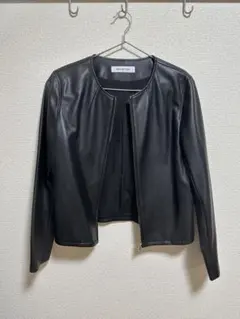 ナチュラルビューティーベーシック　レザージャケット　ライダース　ブルゾン