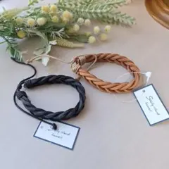 リアルレザー　ブレスレット　牛革