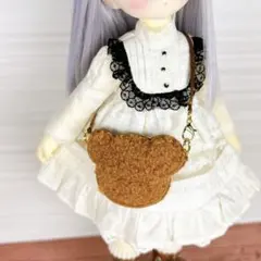 ちいさなおともポシェット こぐま ブラウン｜1/6ドール用 ミニバッグ