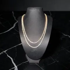 鑑定書付き】モアサナイト テニスチェーン3mm 20cm silver925 - メルカリ