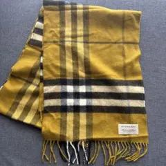 BURBERRY 100%カシミヤ マフラー チェック柄のサムネイル