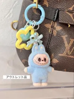 Labubu ラブブ ぬいぐるみ キーホルダー チャーム ブルー 未使用