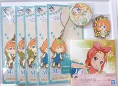 五等分の花嫁 四葉 ラバーストラップ 缶バッジ セット