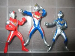 HG３点 まとめて ウルトラマンダイナ ３タイプ ガチャ 1998年?! 現状品