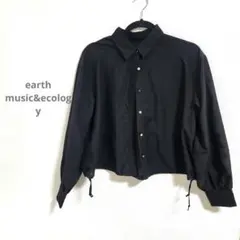 earth music&ecology ボリューム袖 ドロスト ショートブラウス