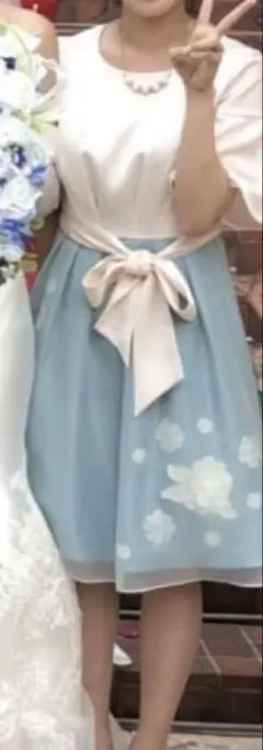 パーティードレス　ワンピース　水色　3月で処分します。