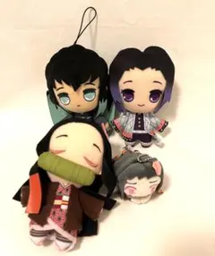 無一郎　しのぶ　ねずこ　鬼滅の刃 ぬいぐるみ 4個　セット　フリュー