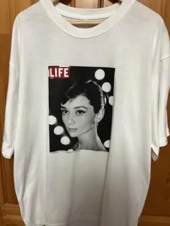 希少　オードリー・ヘップバーン　Tシャツ ローマの休日フォト