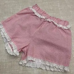 【新品未使用】韓国服 ninibello ギンガムチェックハーフパンツ XL
