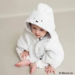 branshas ミッフィーフード付きホワイトポンチョ