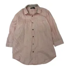 JOURNAL STANDARD リネンシャツ 7分袖 花柄 ピンク メンズ L