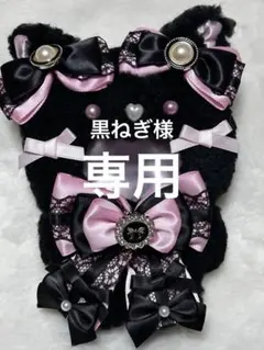 黒ねぎ様専用 ぬい服 約9cmから13cmぬい用着ぐるみ ブラック×ピンク