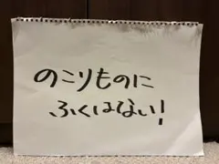 【超希少】初代つば九郎 直筆めくり「のこりものに ふくはない！縦書」実物・一点物 超希少】初代つば九郎 直筆めくり「のこりものに ふくはない！」実物