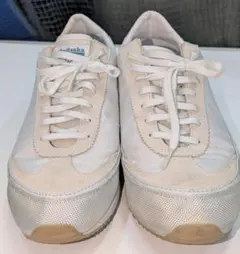 【美品】オニツカタイガー へシンティ ホワイト ブルー スエード ナイロン