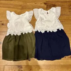 sospita ノースリーブワンピース 110cm 120cm 2点セット