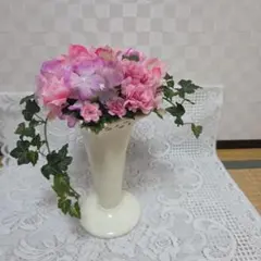 造花 アレンジメント ピンク系
