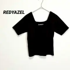 4993U レディアゼル スクエアネック ロゴTシャツ フリー ブラック 半袖