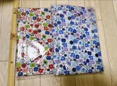 カットクロス 布 生地 うさぎ 花柄 ブルー レッド 青 赤 かわいい