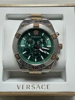 VERSACE 腕時計 グレカロゴ クロノ VEZ900521 ブラック メンズ - メルカリ