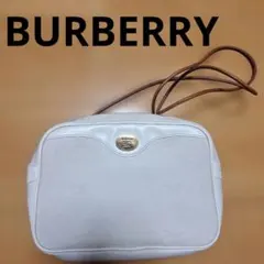 BURBERRY　ショルダーバッグ　アイボリー　レザー　ロゴ　ゴールド　バッグのサムネイル