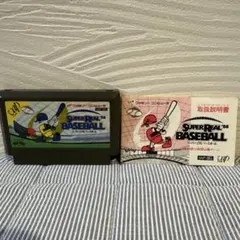 SUPER REAL BASEBALL '88 ファミコンソフト 取扱説明書付き