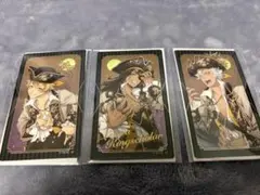 ツイステ　メタルクリアカード　ハロウィン　箔押しレオナ　ジャック　ラギー