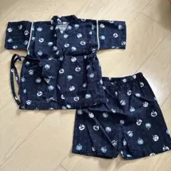 恐竜の団扇柄　甚平上下セット 100cm