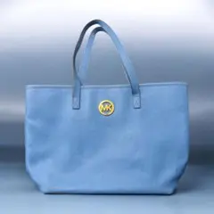マイケルコース トートバッグ A4可 ブルー 青 レザー 通勤 通学 MKロゴ