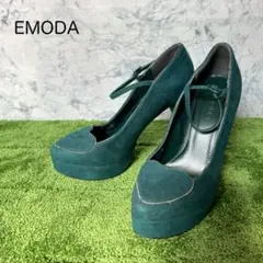 EMODA エモダ ストラップ パンプス ハイヒール ハート 緑 Sのサムネイル