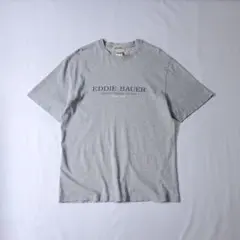 00s Eddie bauer print Tee 半袖 水色 ロゴ used - メルカリ